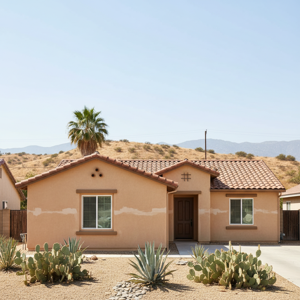 Completed stucco inspection work at a residential property in Rialto, CA