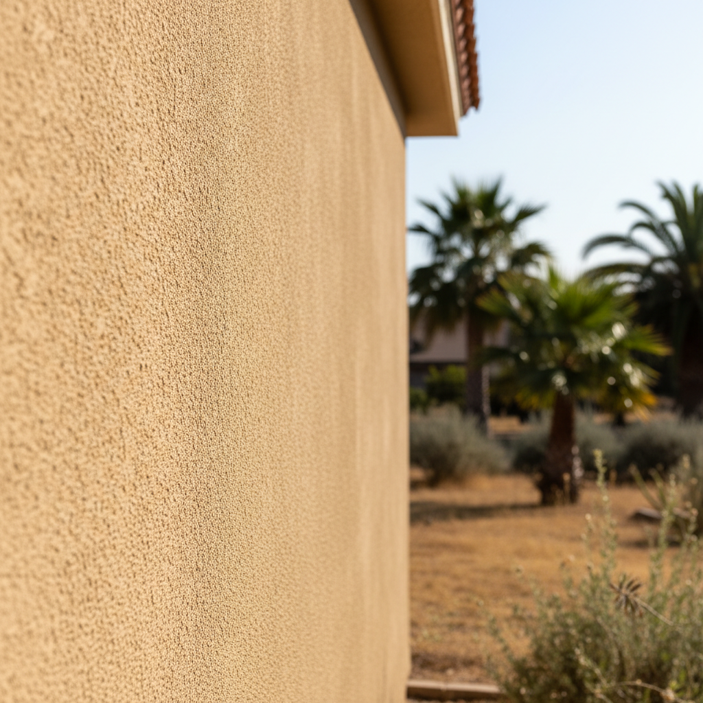 Completed stucco removal work at a residential property in Pomona, CA