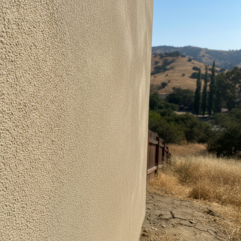Completed stucco installation work at a residential property in Hayward, CA