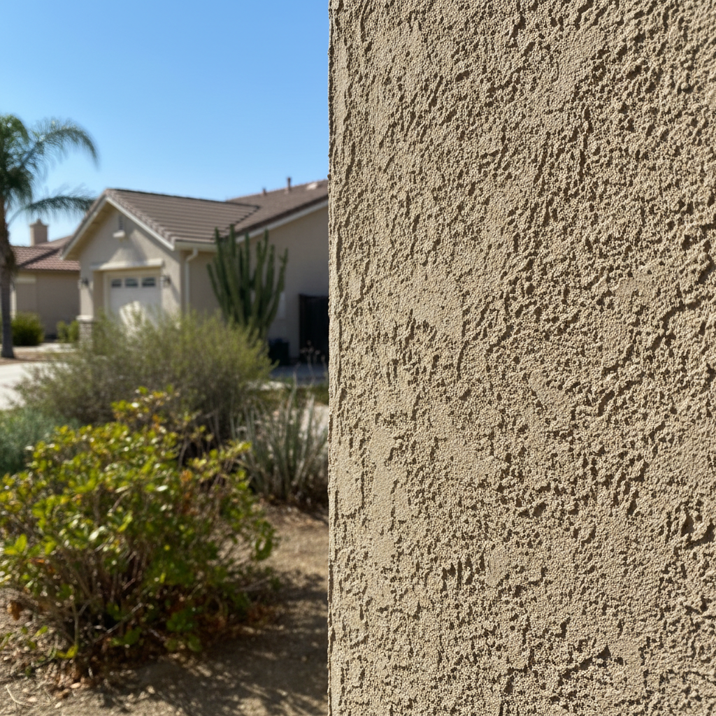 Completed stucco installation work at a residential property in Norwalk, CA