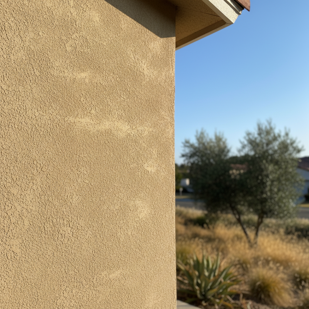 Completed stucco repair work at a residential property in Burbank, CA