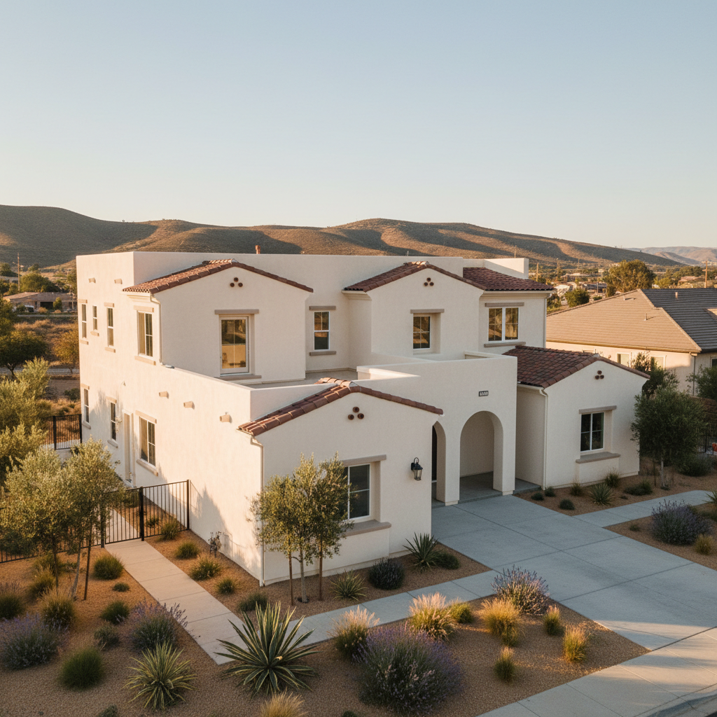 Completed commercial stucco work at a residential property in Bakersfield, CA