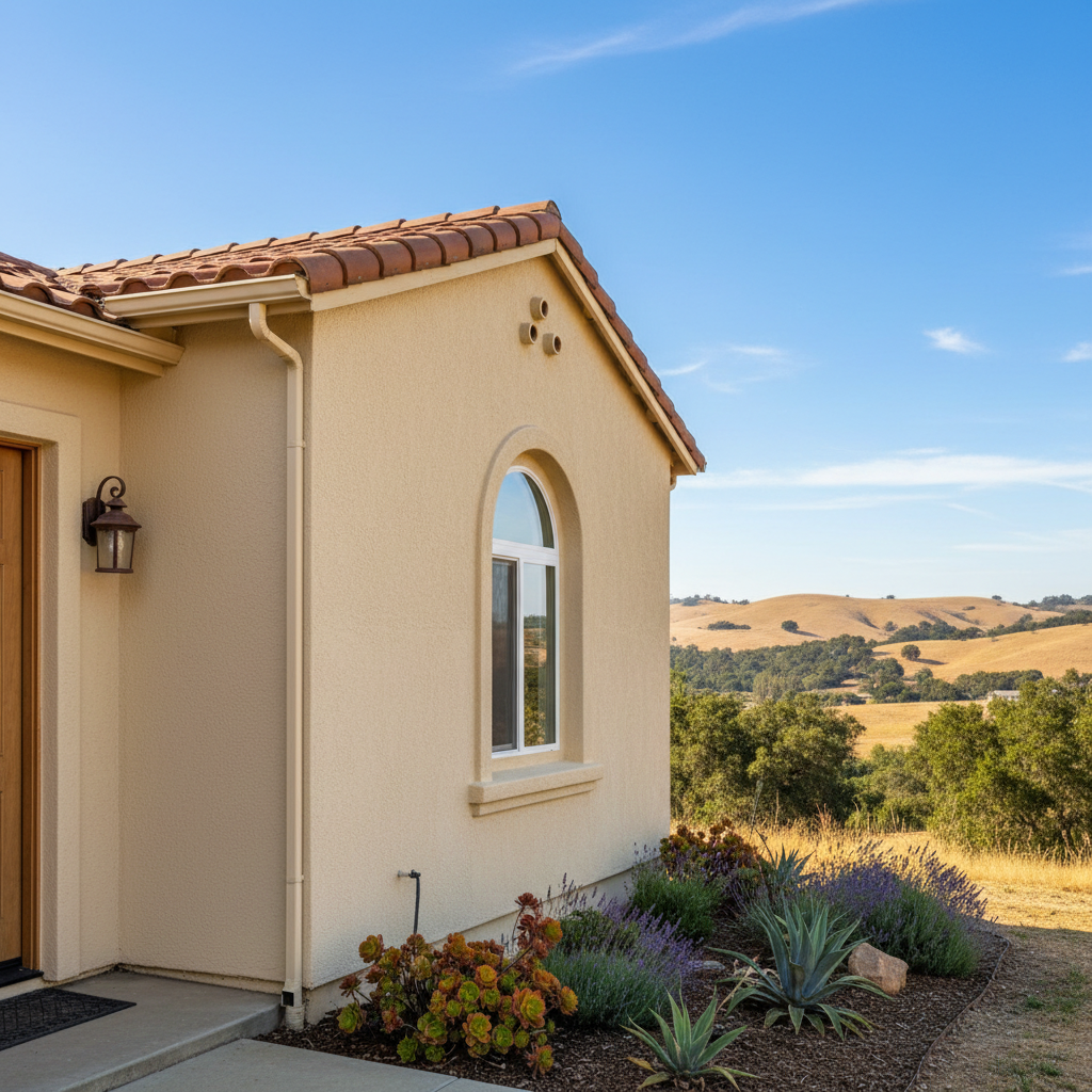 Completed stucco painting work at a residential property in Salinas, CA
