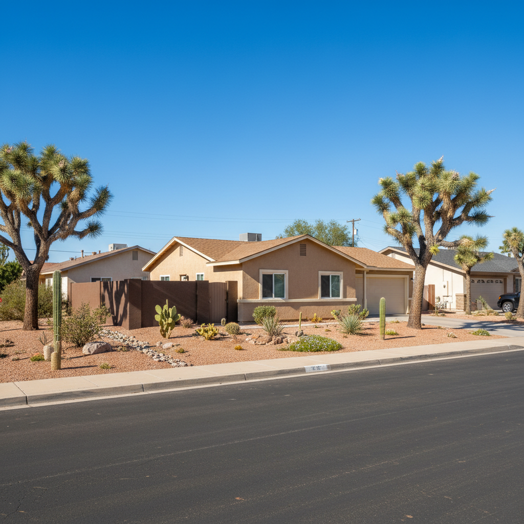 Completed stucco painting work at a residential property in Palmdale, CA