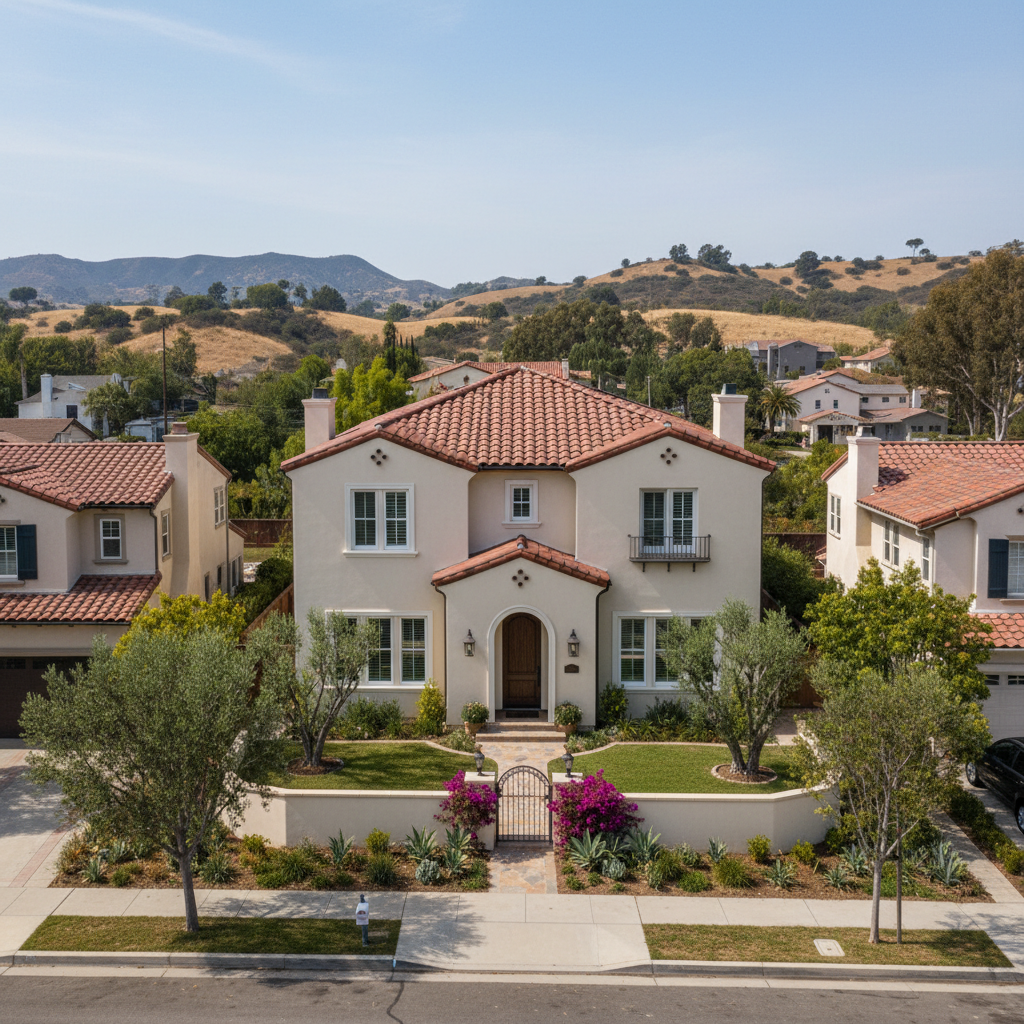 Completed commercial stucco work at a residential property in Los Angeles, CA
