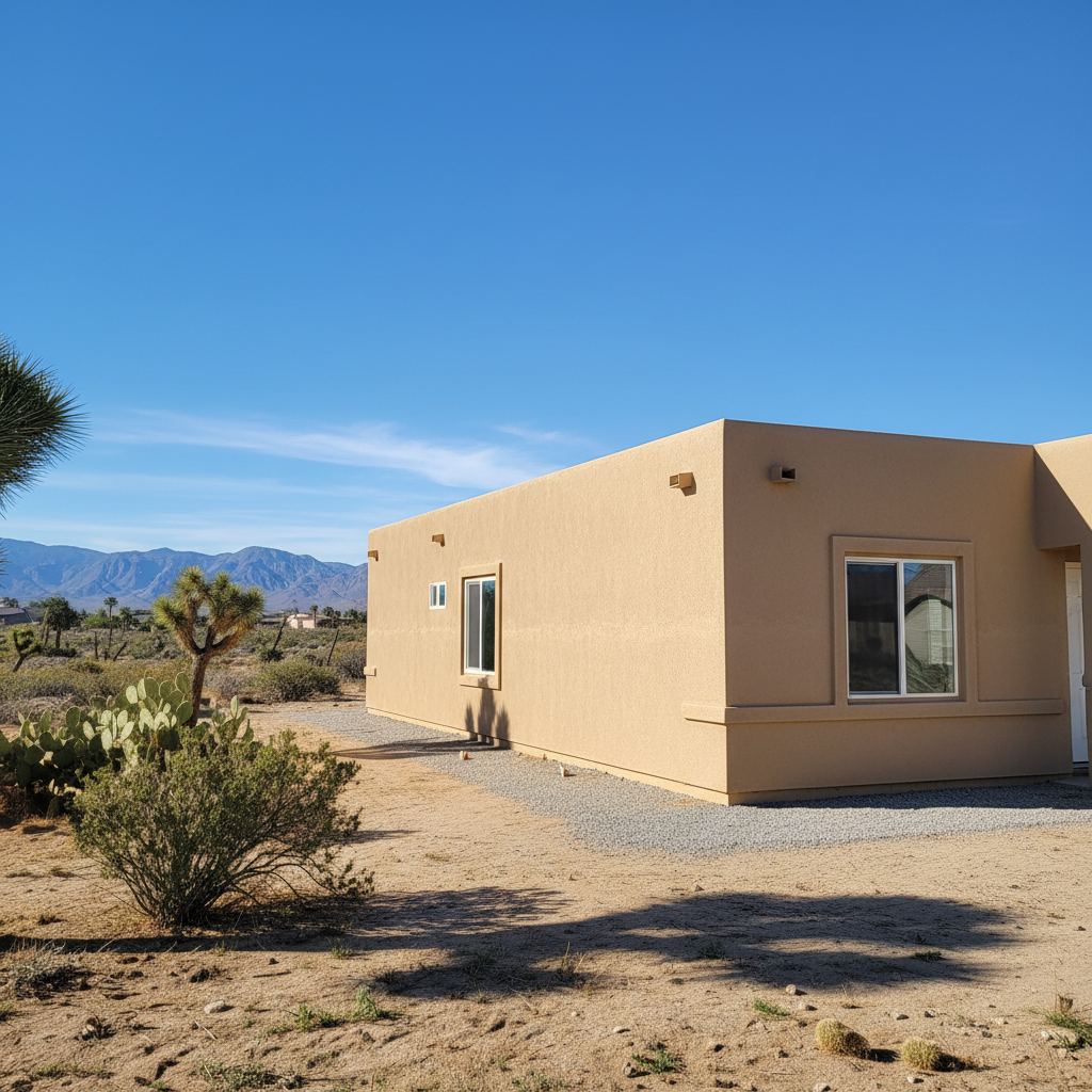 Completed residential stucco work at a residential property in Palmdale, CA