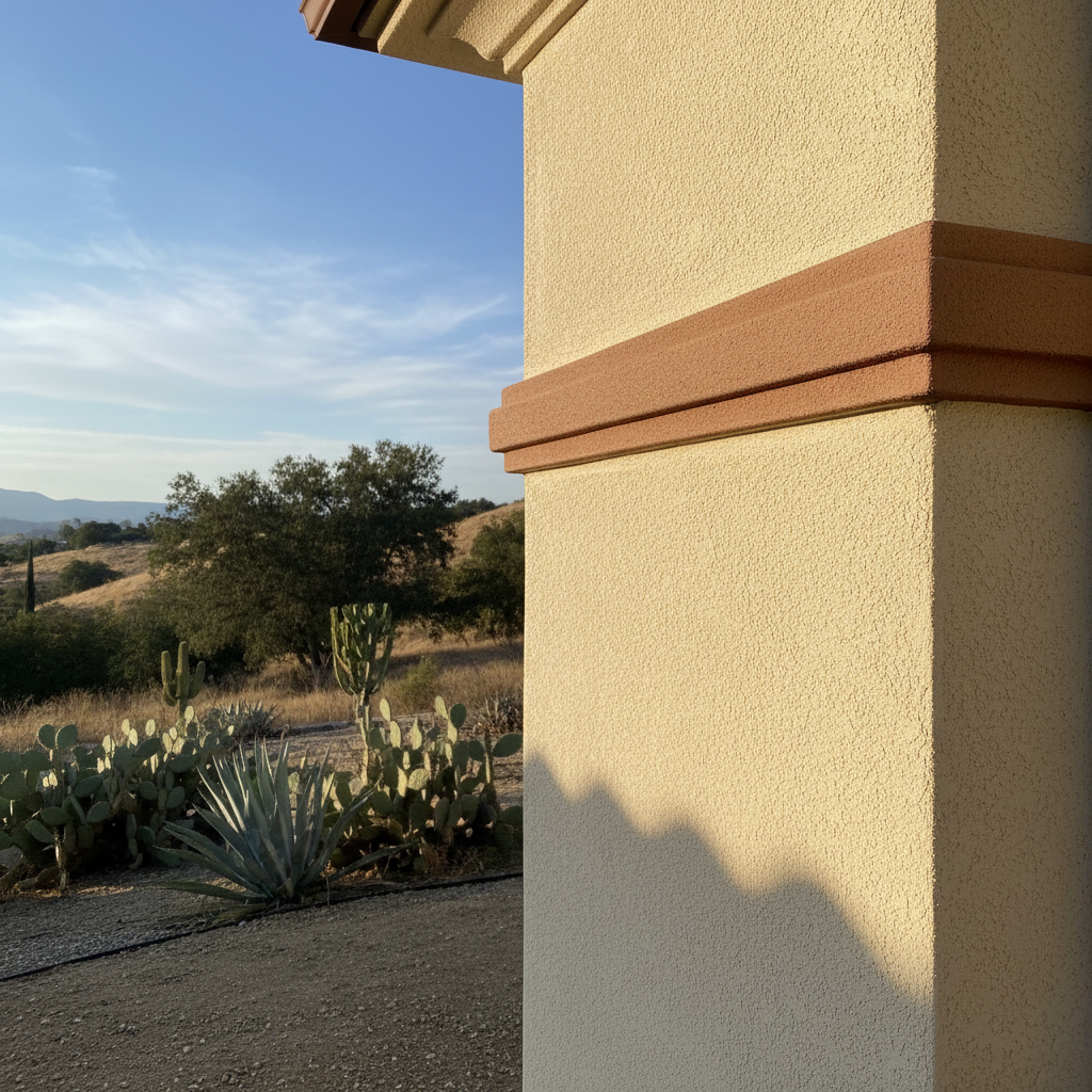 Completed eifs installation work at a residential property in San Bernardino, CA