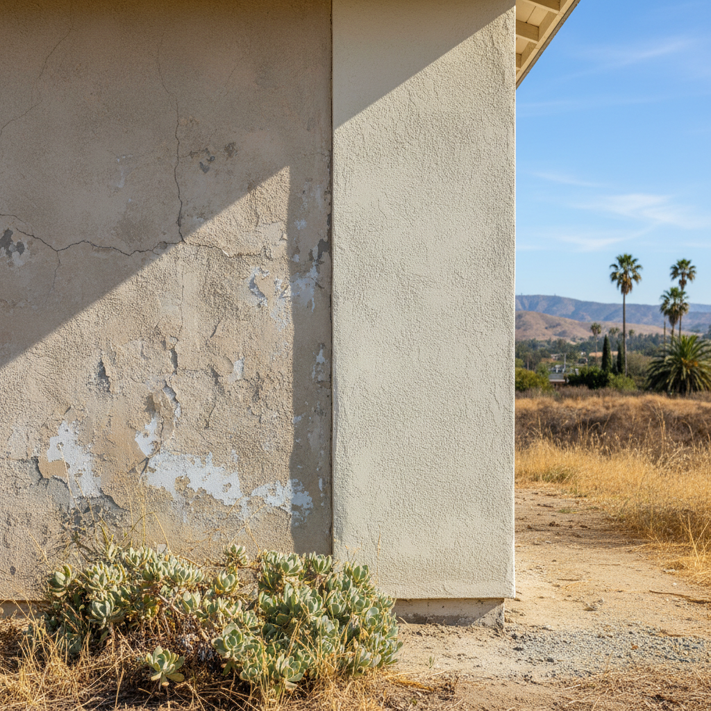 Completed residential stucco work at a residential property in North Hollywood, CA