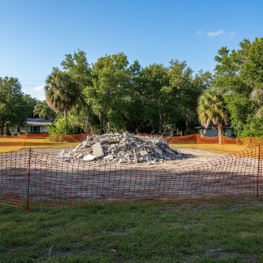 Completed full building demolition work at a residential property in Silver Springs, FL