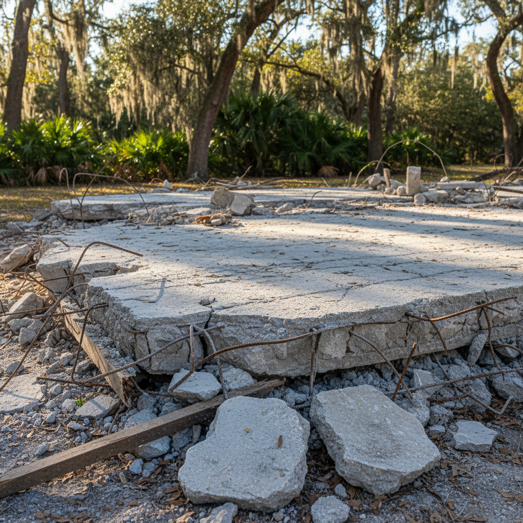 Completed residential demolition work at a residential property in Silver Springs, FL