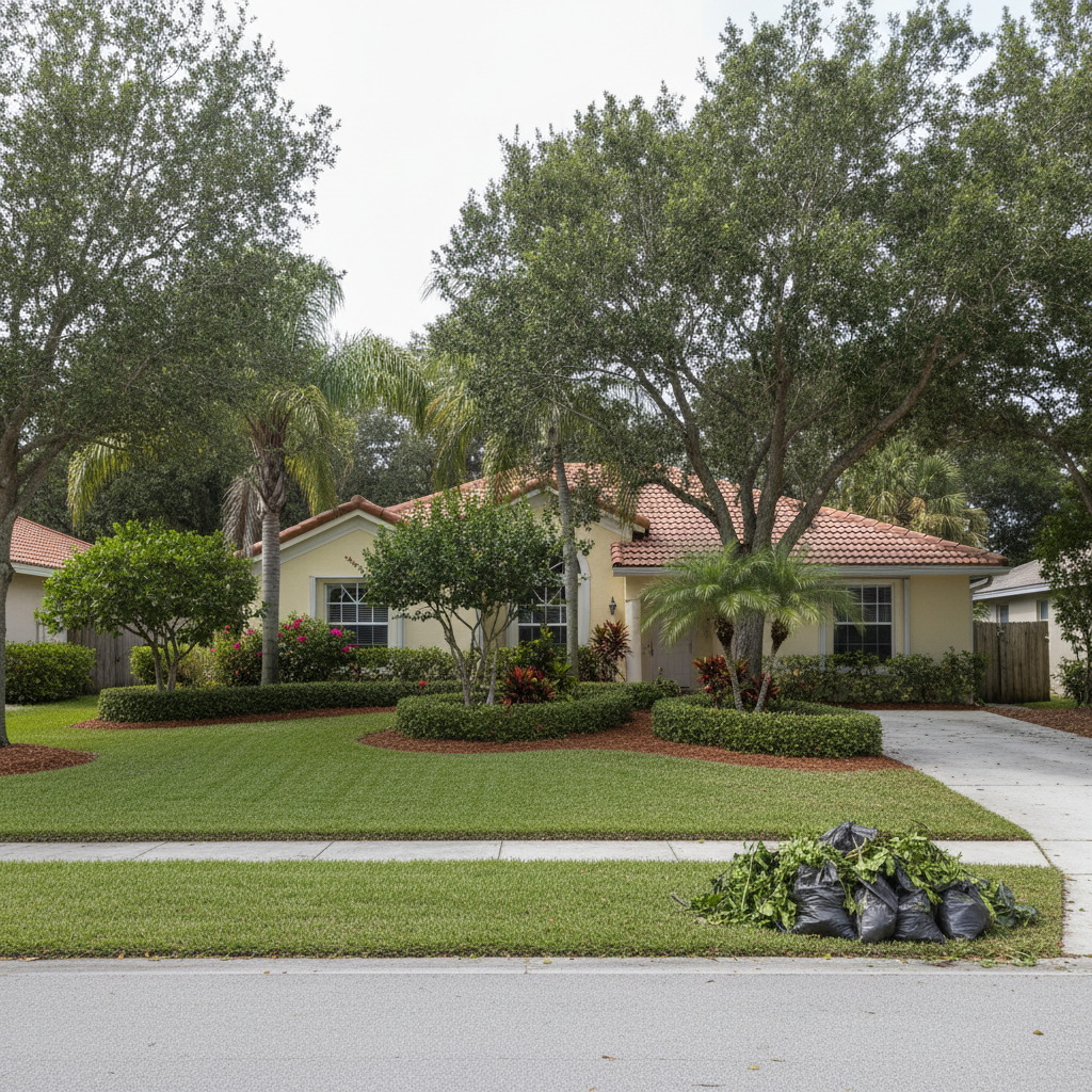 Completed seasonal cleanup work at a residential property in Hialeah, FL