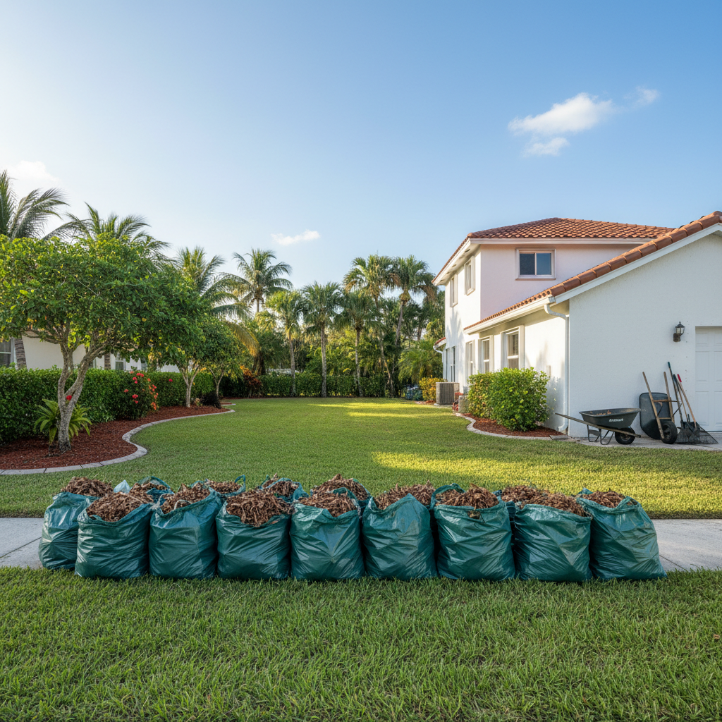Completed seasonal cleanup work at a residential property in Hialeah, FL