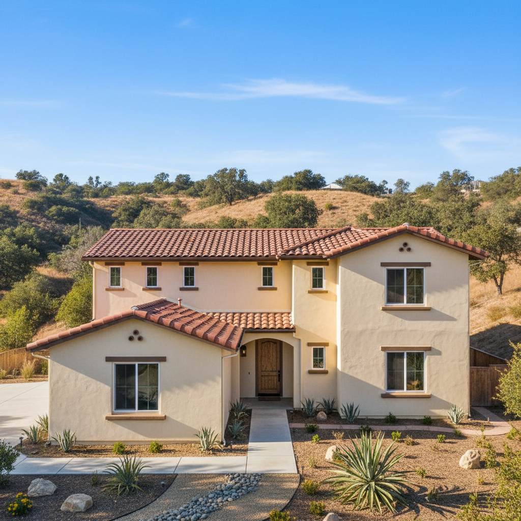Completed eifs installation work at a residential property in Santa Clarita, CA