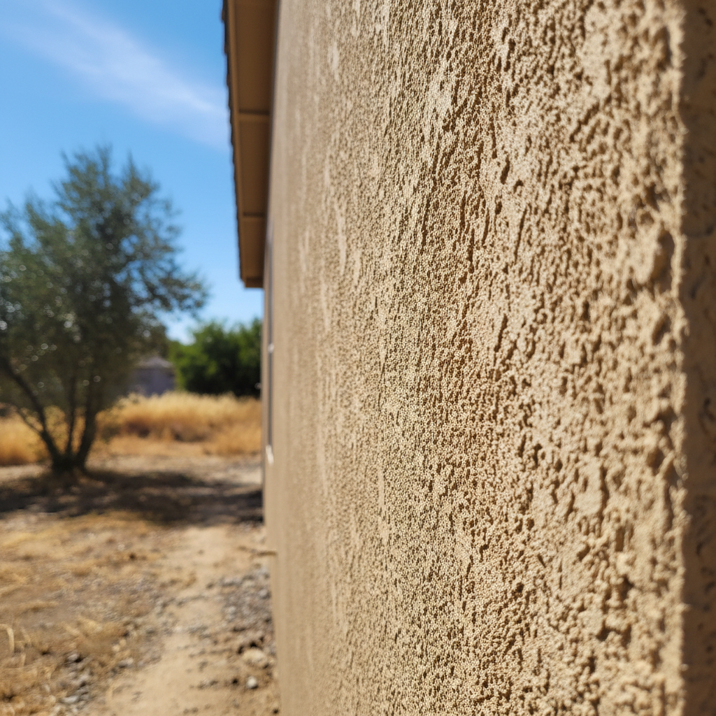 Completed residential stucco work at a residential property in Clovis, CA