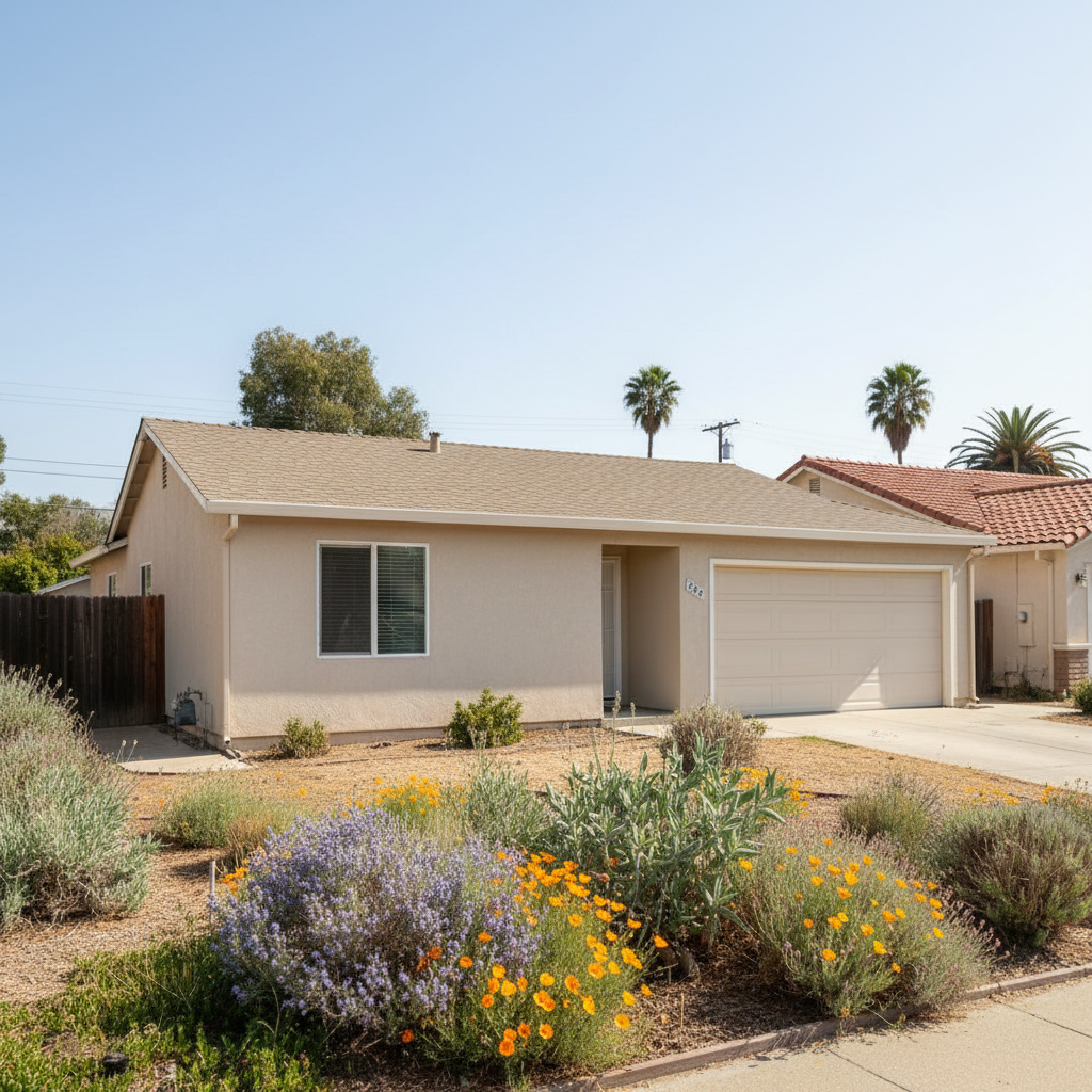 Completed stucco removal work at a residential property in Citrus Heights, CA
