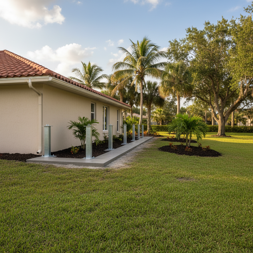 Completed foundation inspection & repair work at a residential property in Cape Coral, FL