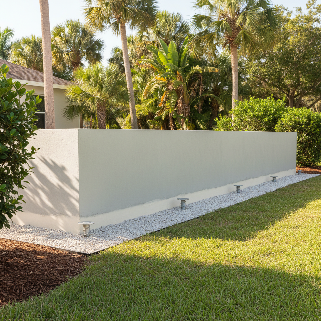Completed foundation inspection & repair work at a residential property in Naples, FL