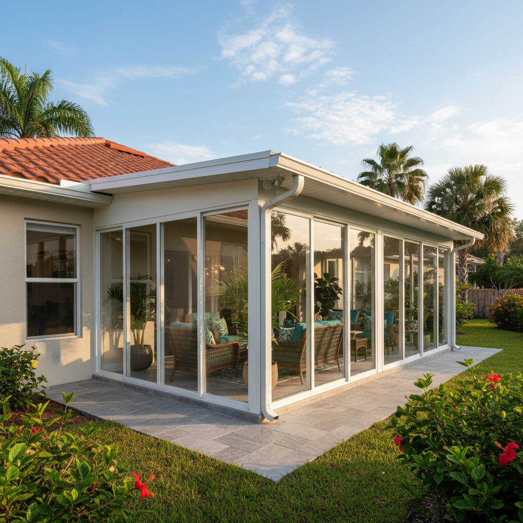 Completed sunroom conversion work at a residential property in Jacksonville, FL