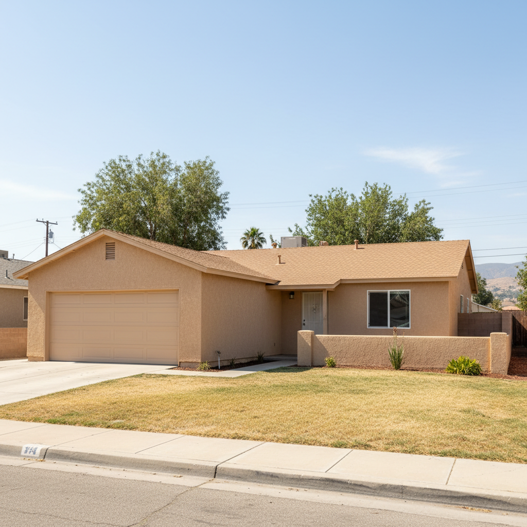 Completed stucco redashing work at a residential property in Fresno, CA