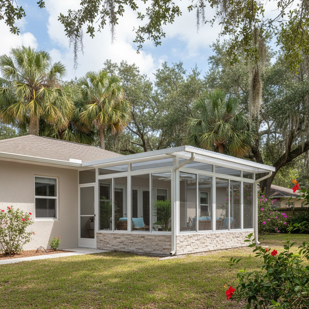 Completed three-season room construction work at a residential property in Jacksonville, FL