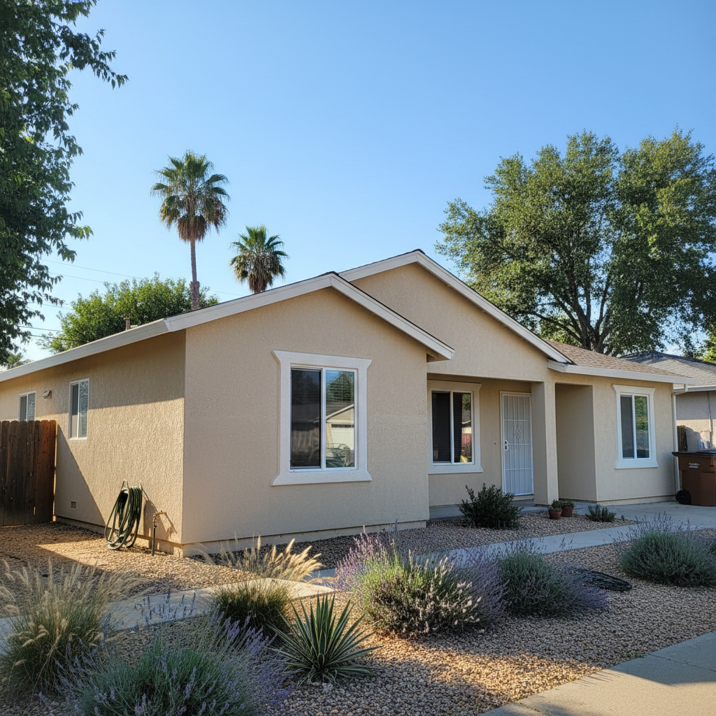 Completed eifs installation work at a residential property in Modesto, CA
