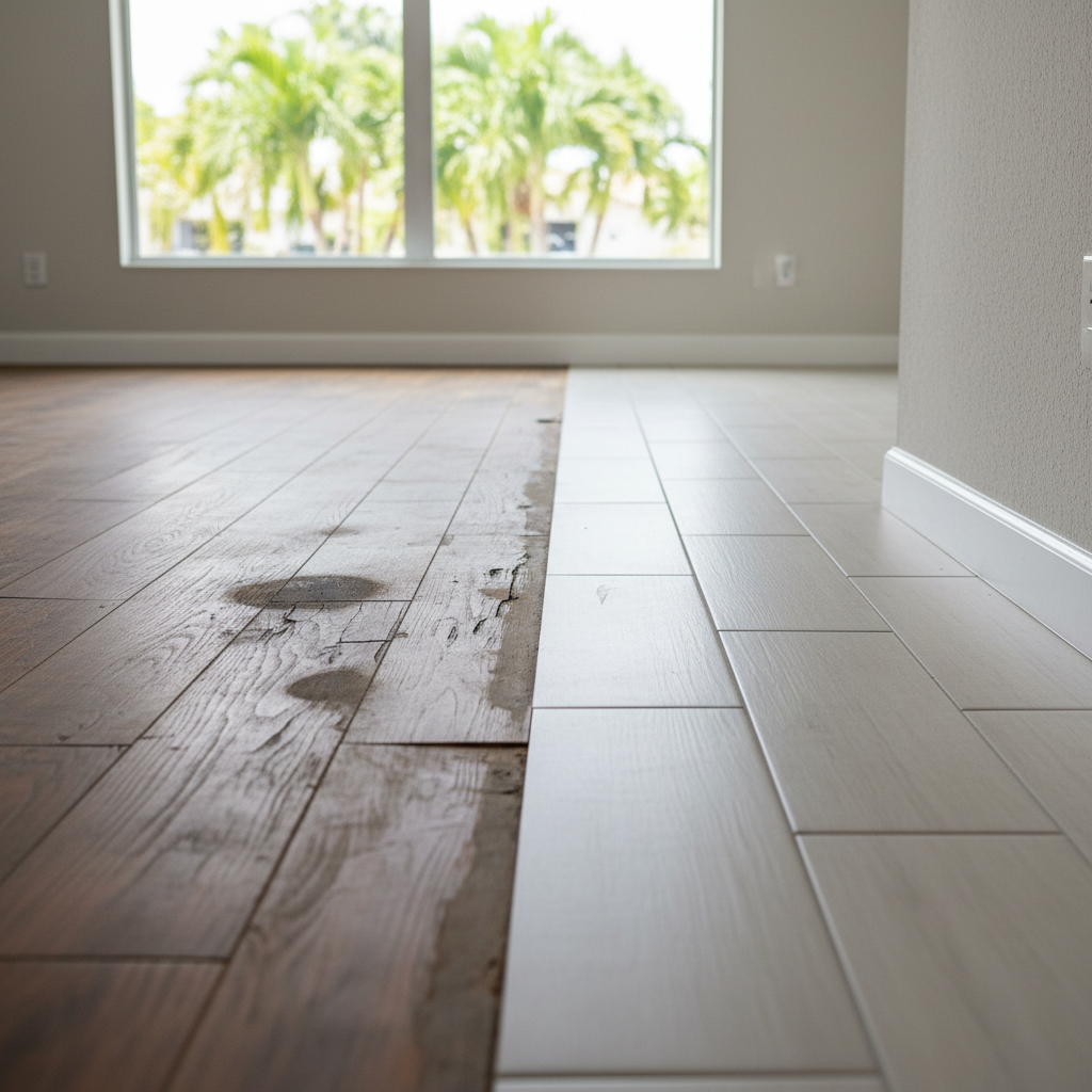 Completed water damage repair work at a residential property in Miramar, FL