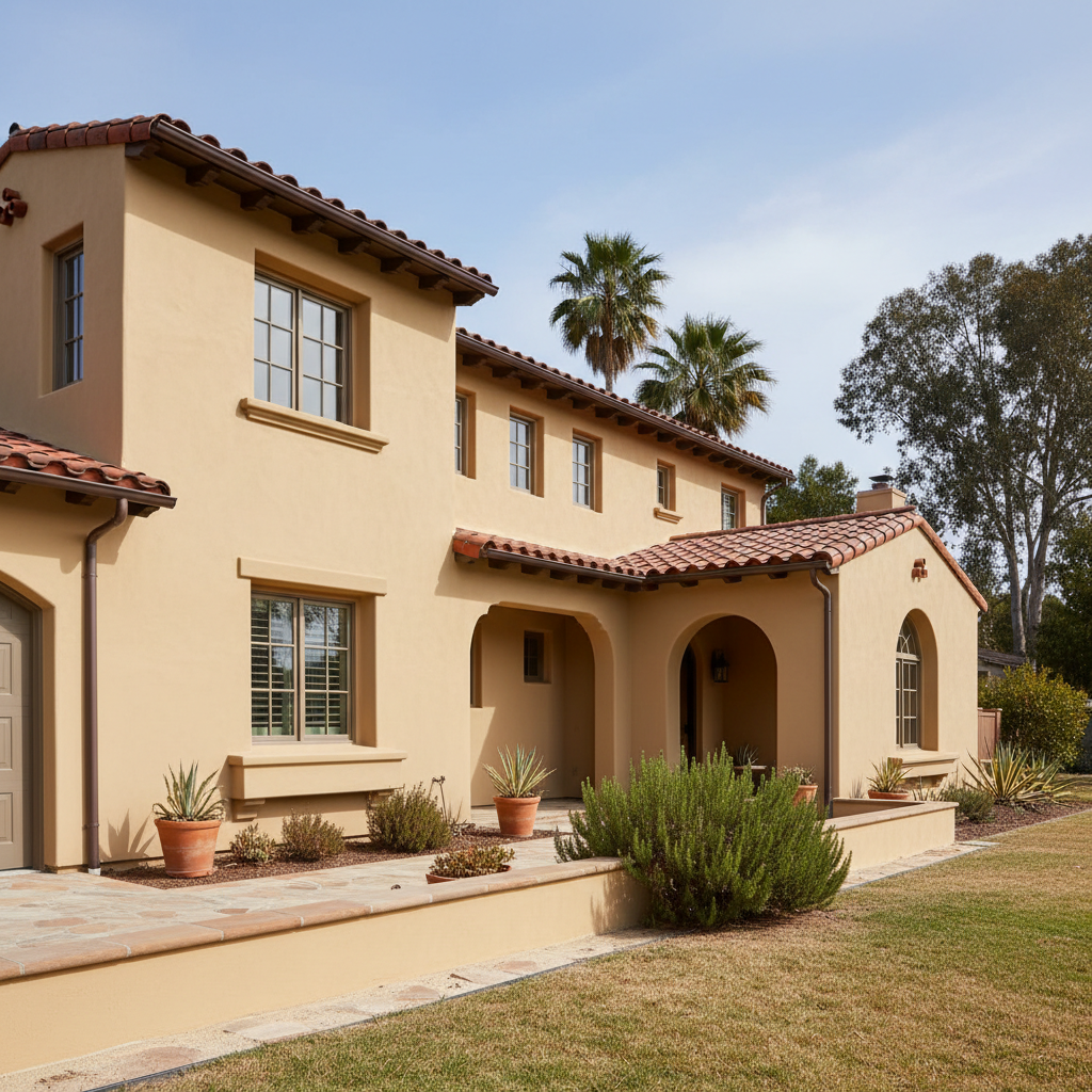 Completed commercial stucco work at a residential property in San Diego, CA