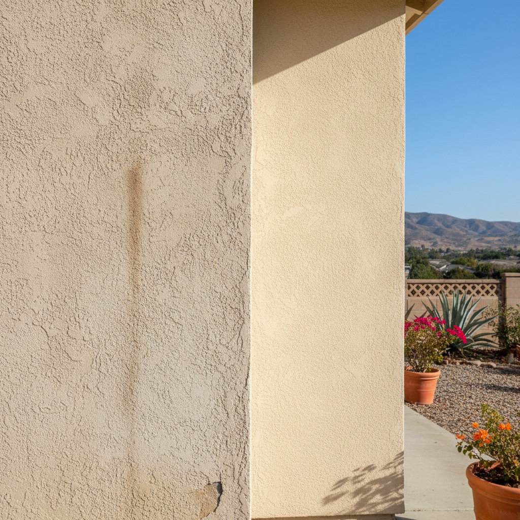 Completed stucco painting work at a residential property in Chula Vista, CA