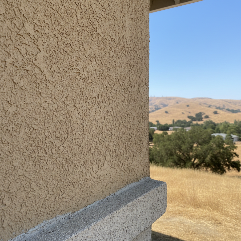 Completed stucco removal work at a residential property in Pittsburg, CA