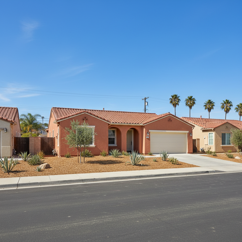 Completed stucco painting work at a residential property in National City, CA