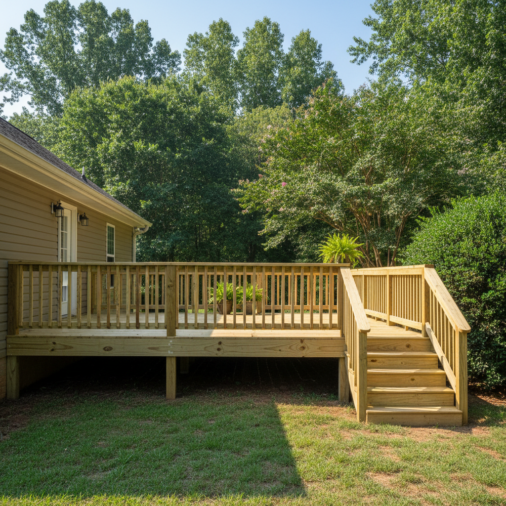 Completed deck repair work at a residential property in Ringgold, GA