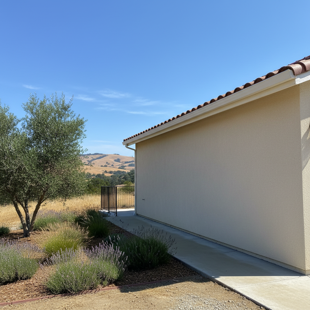 Completed stucco installation work at a residential property in Antioch, CA