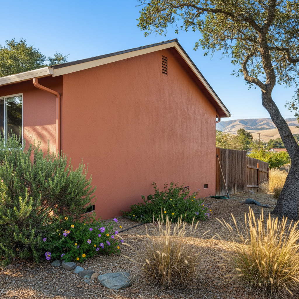 Completed stucco redashing work at a residential property in Concord, CA