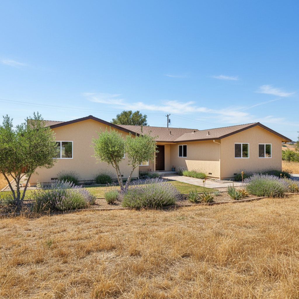 Completed stucco replacement work at a residential property in Fairfield, CA