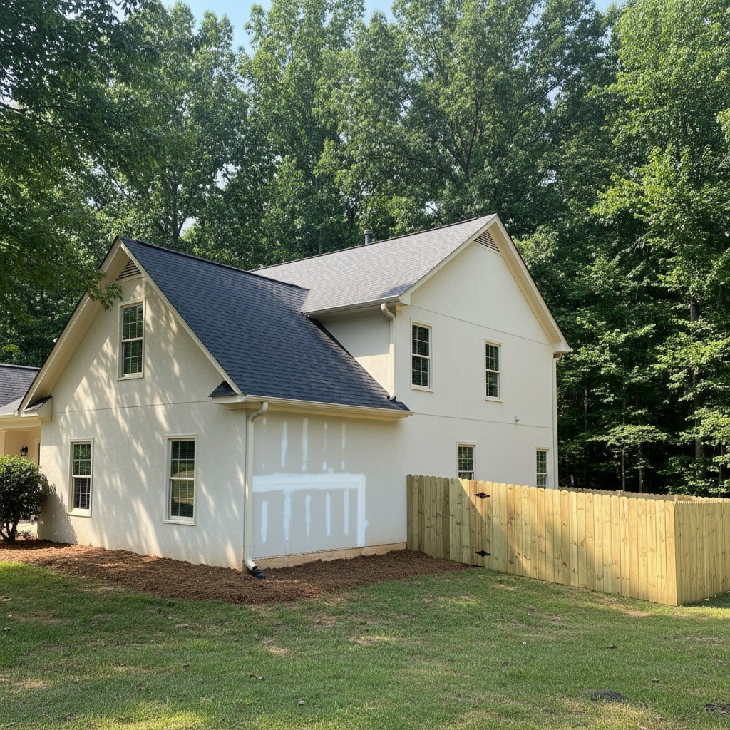 Completed structural drying work at a residential property in Baldwin, GA