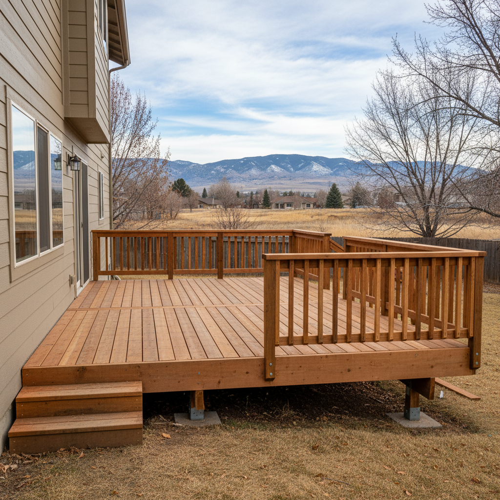 Completed deck repair work at a residential property in Boise, ID