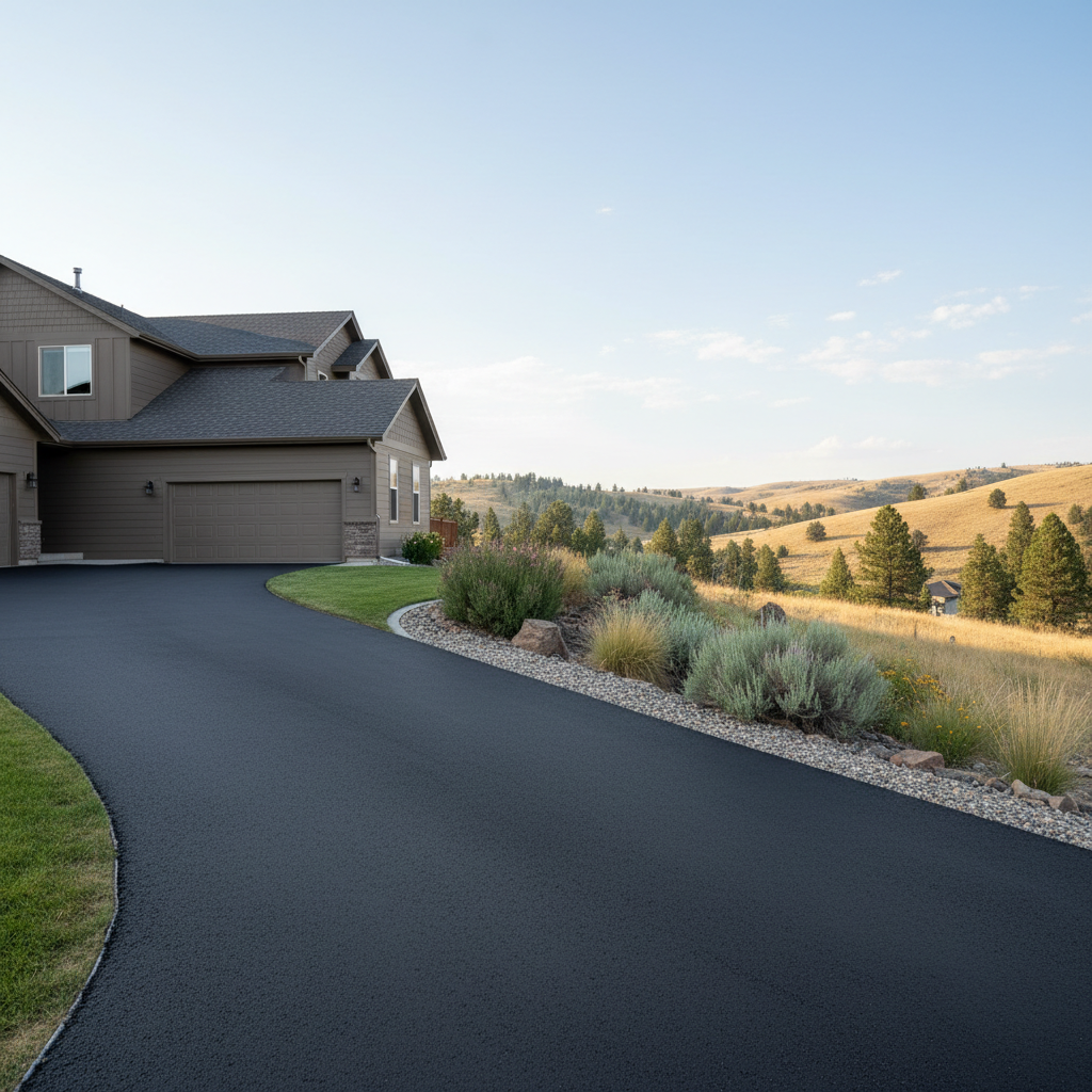 Completed slurry coating work at a residential property in Boise, ID