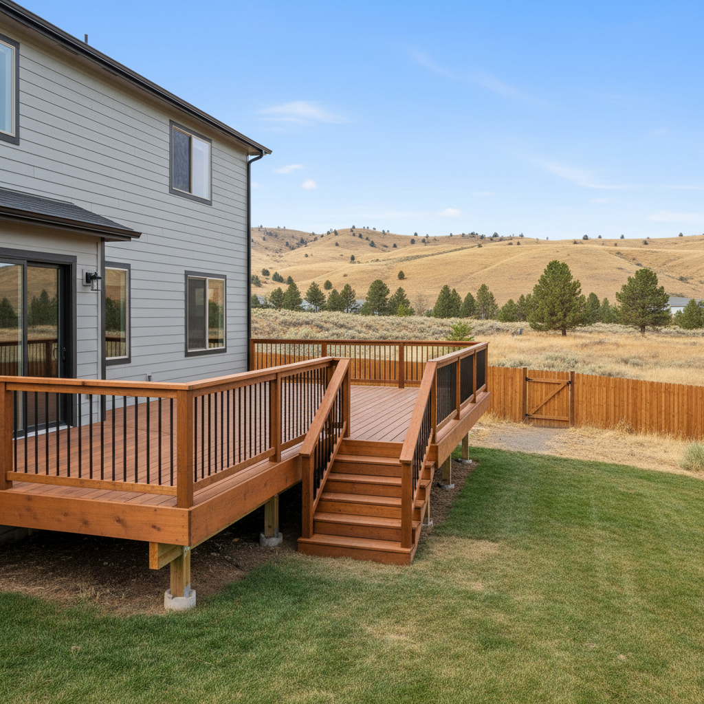 Completed deck repair work at a residential property in Boise, ID