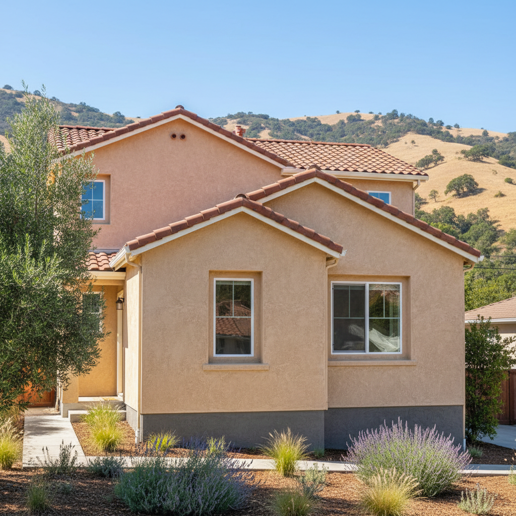 Completed stucco redashing work at a residential property in Los Gatos, CA