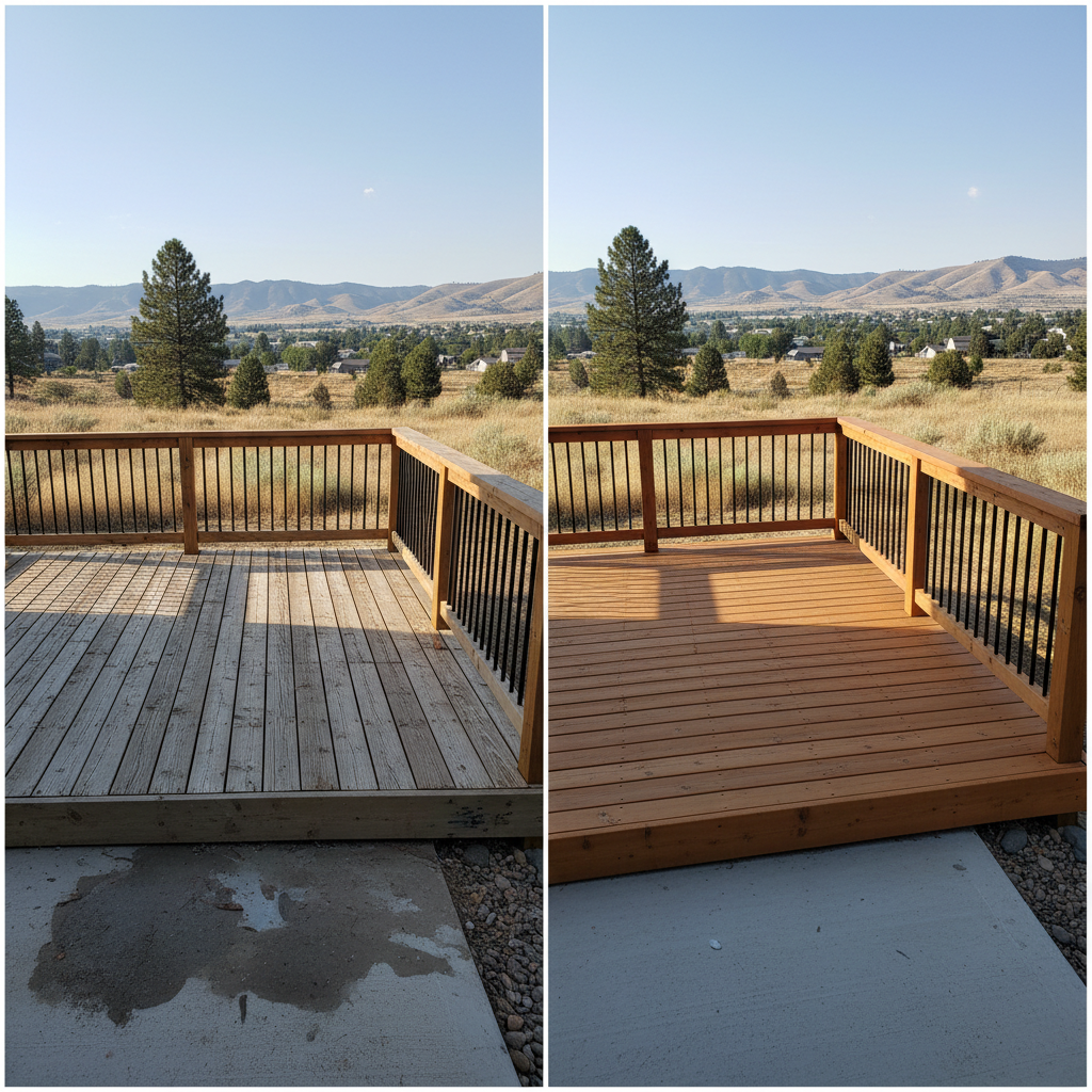 Completed deck repair work at a residential property in Boise, ID