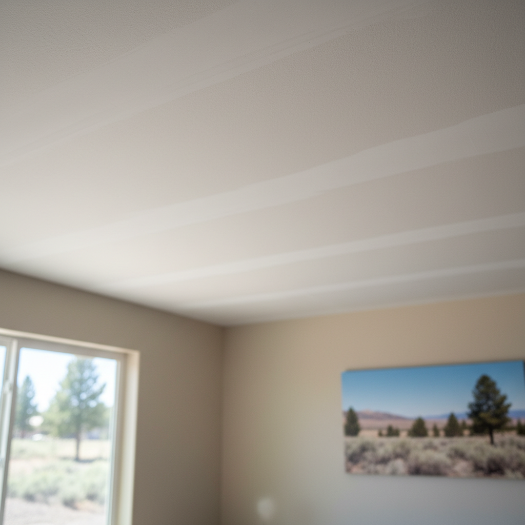 Completed popcorn ceiling removal work at a residential property in Boise, ID