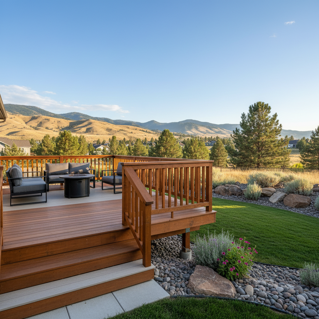 Completed deck painting & staining work at a residential property in Boise, ID
