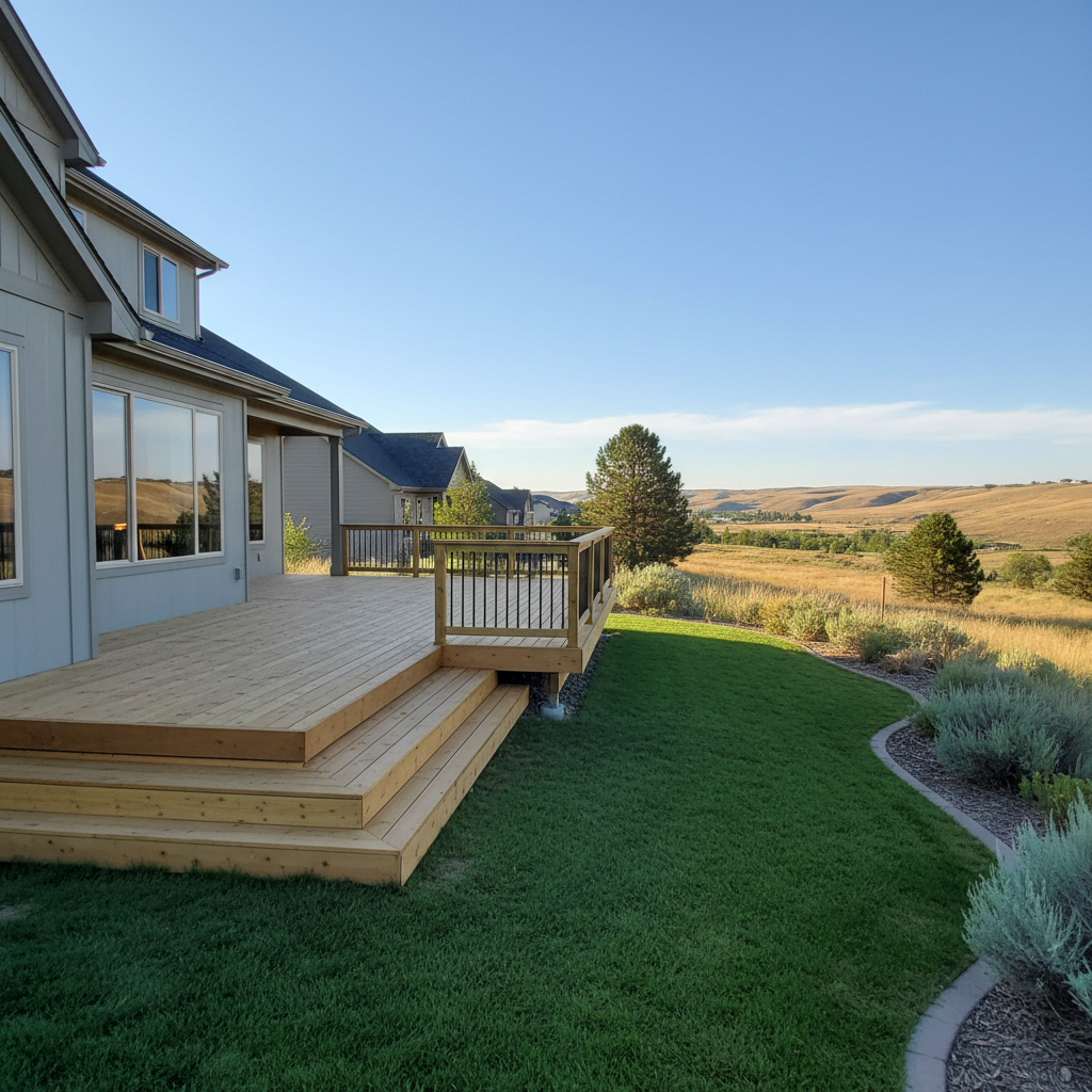 Completed deck repair work at a residential property in Eagle, ID