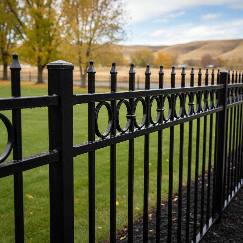 Completed ornamental iron fencing work at a residential property in Boise, ID