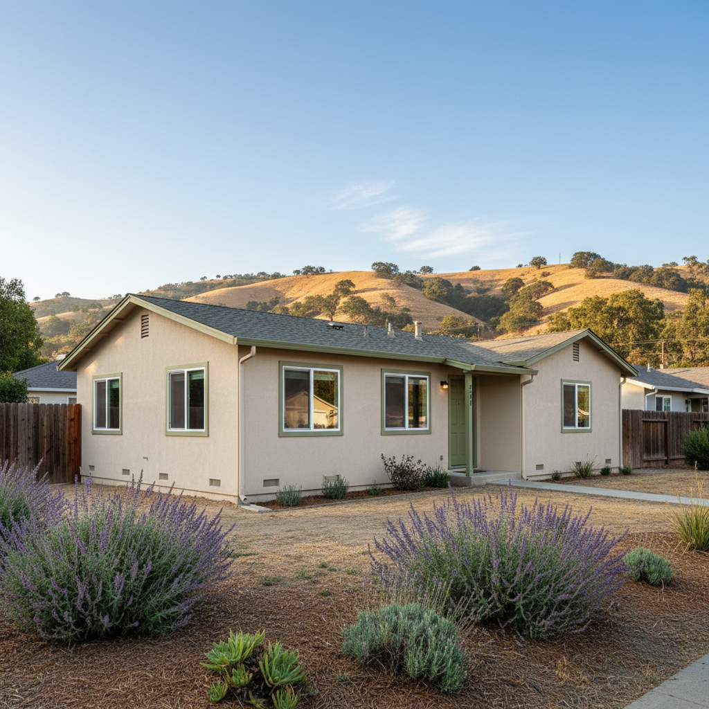 Completed stucco removal work at a residential property in Castro Valley, CA