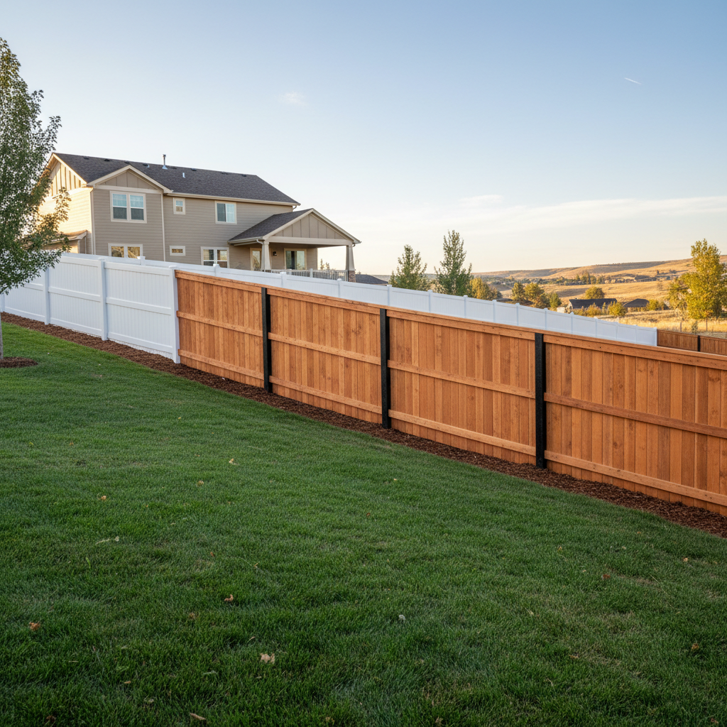 Completed fence staining and painting work at a residential property in Boise, ID