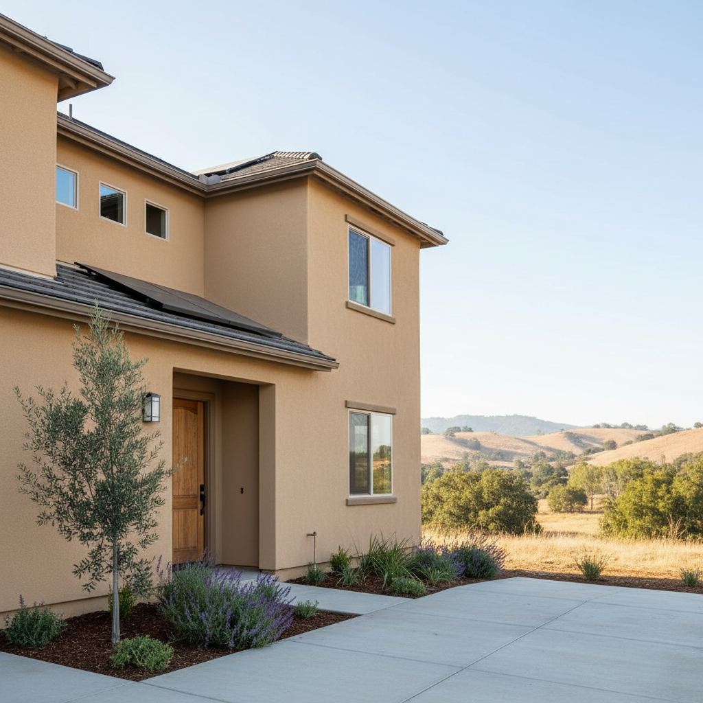 Completed commercial stucco work at a residential property in Cupertino, CA