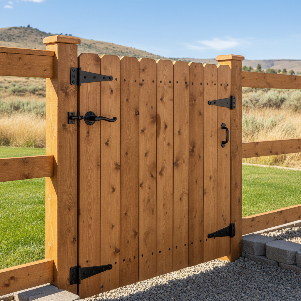 Completed gate installation work at a residential property in Boise, ID
