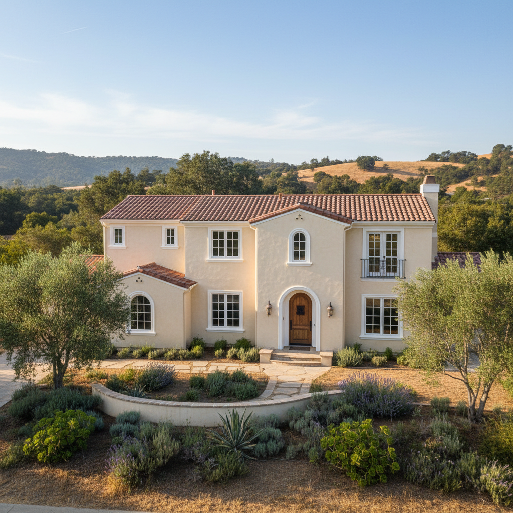 Completed stucco redashing work at a residential property in Atherton, CA