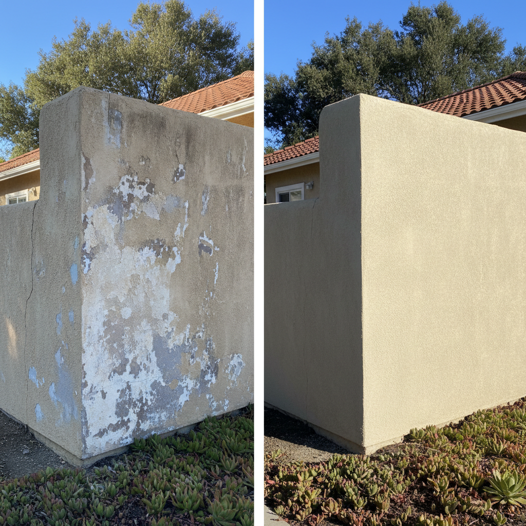 Completed commercial stucco work at a residential property in Campbell, CA